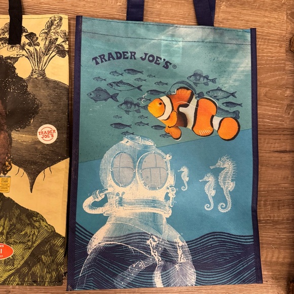 Trader Joe's Tote grocery bags with handles 3x - Picture 8 of 8
